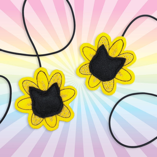 NEW Bouncy Black Cat-Eyed Susan Interactive String Cat Toy