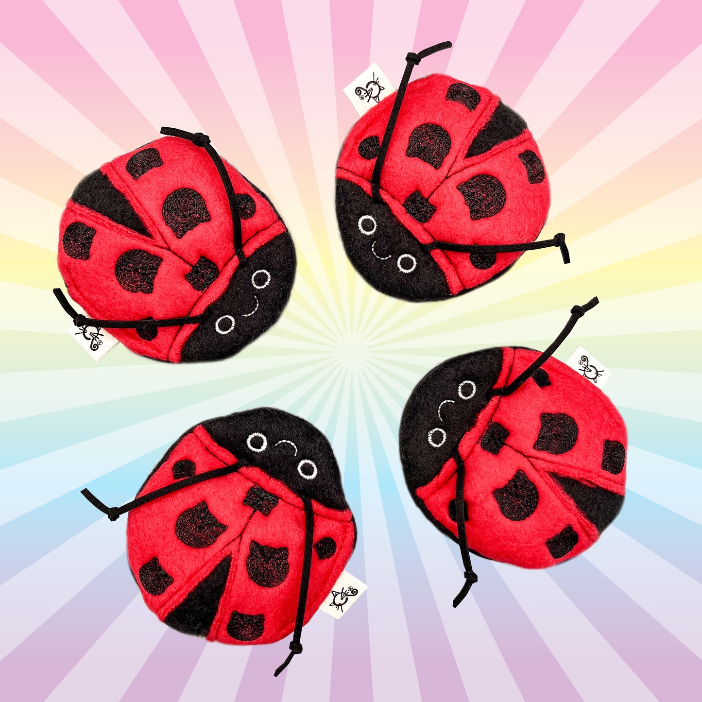 NEW Spotted Black Cat Lady Bugs