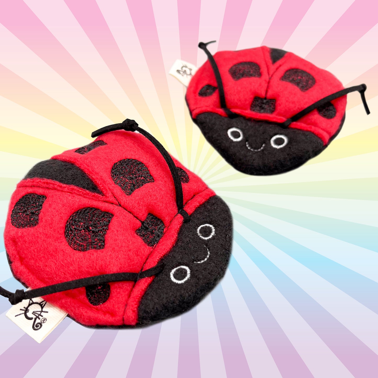 NEW Spotted Black Cat Lady Bugs